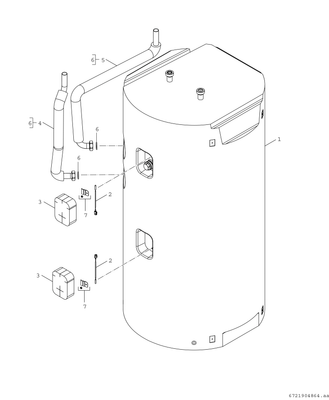Bosch / Junkers Wärmepumpenspei. SWDP 200-2 O 2 C Edelstahlspeicher, 1199 x 600 x 610, 1180 mm, Farbe transparent Bild 5