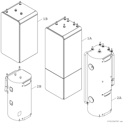 Bosch / Junkers Wärmepumpenspeicher SWDP 300-2 O 2 C, Edelstahlspeicher, 300 Ltr, 1780 mm, Farbe transparent Bild 3