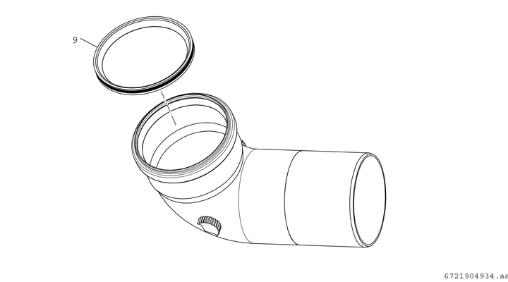 Bosch / Junkers Abgaszubehör AZB 1357 Zuluftanschlussbogen 90 Gr, d:110 mm Bild 3