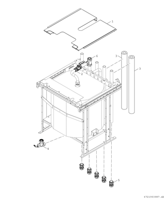 Bosch / Junkers integrierbarer Pufferspeicher 50L 590 x 585 x 640, Unterkomponente CS7800i LW, 643 mm Bild 4