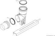 Bosch / Junkers FC-SE Abgasbogen 80 mm, 87 Grad, mit Auflageschiene Bild 2