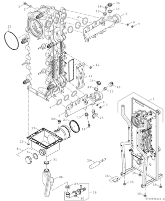 Bosch / Junkers Unterkomponente Kessel GC 7000 F Condens 7000 F - 100 H (rechts) Bild 4