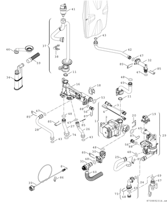Bosch / Junkers Gas-Brennwertgeraet, wandhaengend Condens GC7000iW 14-1 21, Farbe weiß Bild 6