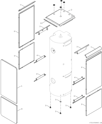Bosch / Junkers Wärmepumpenspeicher SWDP 300-2 O 2 C, Edelstahlspeicher, 300 Ltr, 1780 mm, Farbe transparent Bild 4