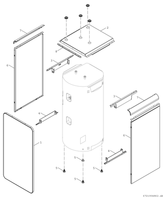 Bosch / Junkers Wärmepumpenspei. SWDP 200-2 O 2 C Edelstahlspeicher, 1199 x 600 x 610, 1180 mm, Farbe transparent Bild 4