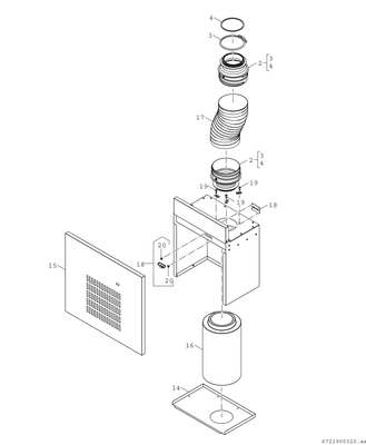 Bosch / Junkers Sonstiges Zubehör, für Gas-Kessel Luftfilter Set zu GC7000F 75-300 kW Bild 3