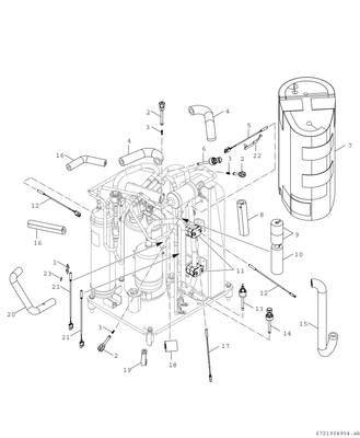 Bosch / Junkers Monoblock-Ausseneinheit AW 4 OR-S Baureihe CS5800 / 6800i AW, 3,9 kW, 800 x 1100 x 540 mm Bild 8
