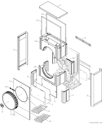 Bosch / Junkers Luftwaermepumpe CS7400i AW 5 OR-S, Ausseneinheit Monoblock-WP, 1510 x 440 x 930 mm, Farbe weiß Bild 4