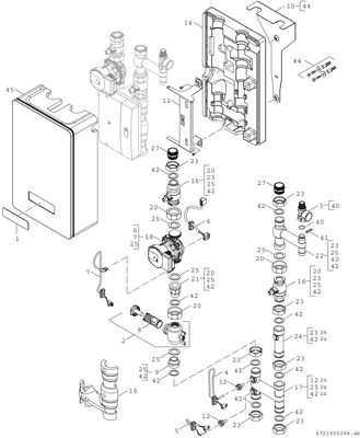 Bosch / Junkers Hybrid Station HW-SetHYC25-1, zur Einbindung Luft / Wasser-Wärmepumpe Bild 4
