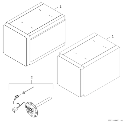 Bosch / Junkers Warmwasserspeicher WH 135-3 P 2 B 652 x 860 x 650, 135 L, liegend, Glasfront Bild 3