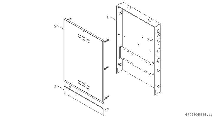 Bosch / Junkers Zubehör, für Wohnungsstationen Unterputzschrank F 7002 HPS lang Bild 3