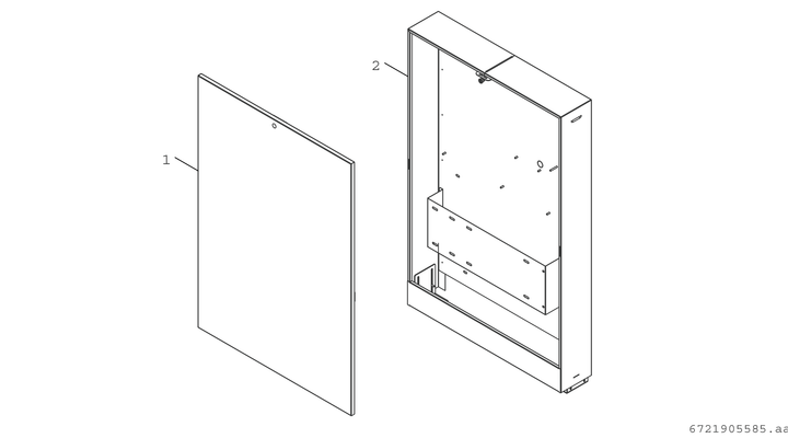 Bosch / Junkers Zubehör, für Wohnungsstationen Aufputzschrank Durchlauferhitzer lang Bild 3