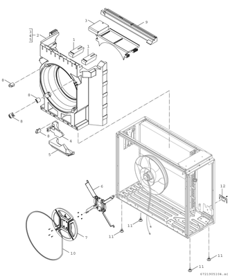 Bosch / Junkers Monoblock-Ausseneinheit AW 12 OR-T Baureihe CS5800 / 6800i AW, 11,6 kW, 1100 x 1350 x 1350 mm Bild 5