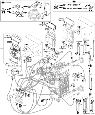 Bosch / Junkers Unterkomponente Kessel GC 7000 F Condens 7000 F - 100 H (rechts) Bild 12