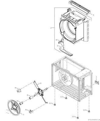 Bosch / Junkers Monoblock-Ausseneinheit AW 4 OR-S Baureihe CS5800 / 6800i AW, 3,9 kW, 800 x 1100 x 540 mm Bild 5