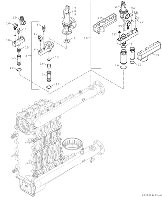 Bosch / Junkers Unterkomponente Kessel GC 7000 F Condens 7000 F - 100 H (rechts) Bild 7