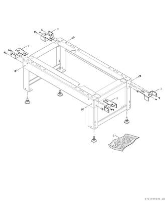Bosch / Junkers Montagesockel gross, für AW OR-T, Höhe 40 cm, 229 x 384 x 1442 mm Bild 3