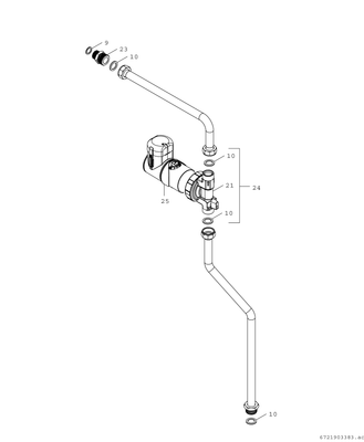 Bosch / Junkers Zubehör, für Wohnungsstationen Zirkulationspumpenkit, für F7001, F7002S Bild 3