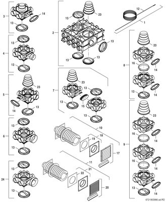 Bosch / Junkers Zub. dezentraler Lüftung CV 40 H / H Lüftungsregler, mit Hutschienennetzteil Bild 5