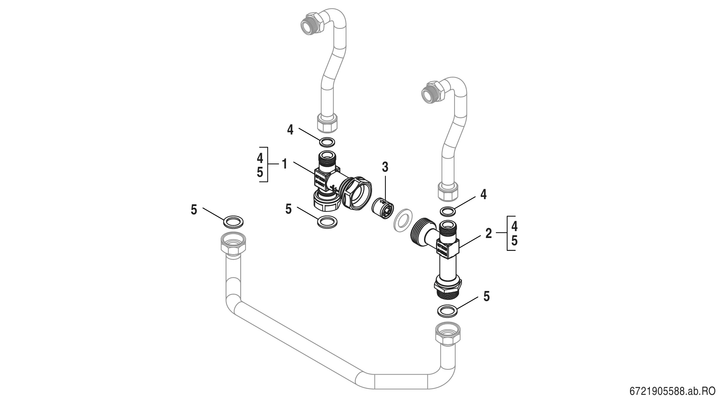 Bosch / Junkers Zubehör, für Wohnungsstationen Verbindungsmodul Durchlauferhitzer Bild 3