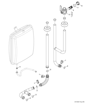Bosch / Junkers Erweiterungs-Set 2HK extern, für Anschluss Puffermodul CSx800iAW 12 MB, 225 x 460 x 570 mm Bild 3