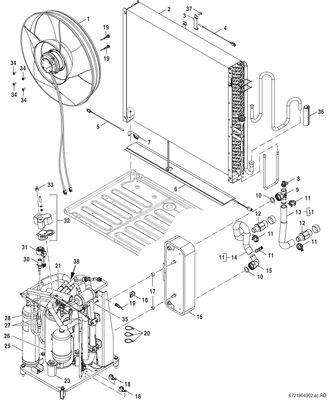 Bosch / Junkers Monoblock-Ausseneinheit AW 4 OR-S Baureihe CS5800 / 6800i AW, 3,9 kW, 800 x 1100 x 540 mm Bild 7
