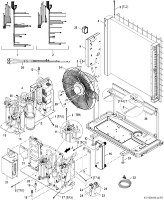 Bosch / Junkers Luftwaermepumpe CS7001i AW 5 OR-S, Ausseneinheit Monoblock-WP, 1370 x 930 x 440 mm, Farbe weiß Bild 5
