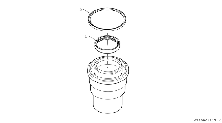 Bosch / Junkers Adapter AZB 653/1, für senkr.Dachdurchführung v.80 / 125 mm auf 100 / 150 mm Bild 2