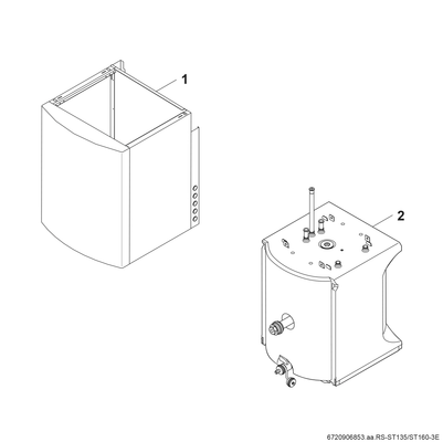 Bosch / Junkers Warmwasserspeicher ST 160-3 E, eckig, 948 x 600 x 640 mm, Farbe weiß Bild 2