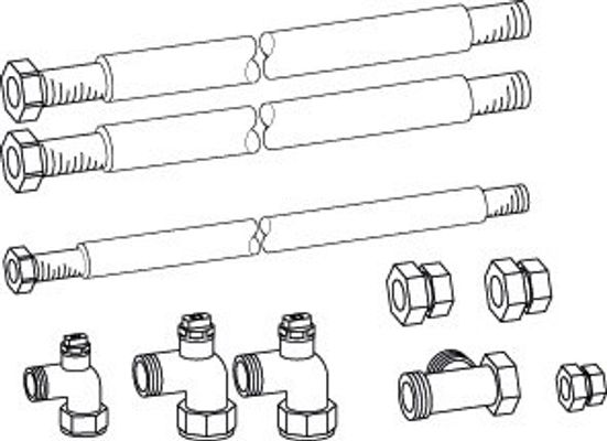 Bosch / Junkers Anschlussrohrsatz CS 18, zum Pufferspeicher Bild 3