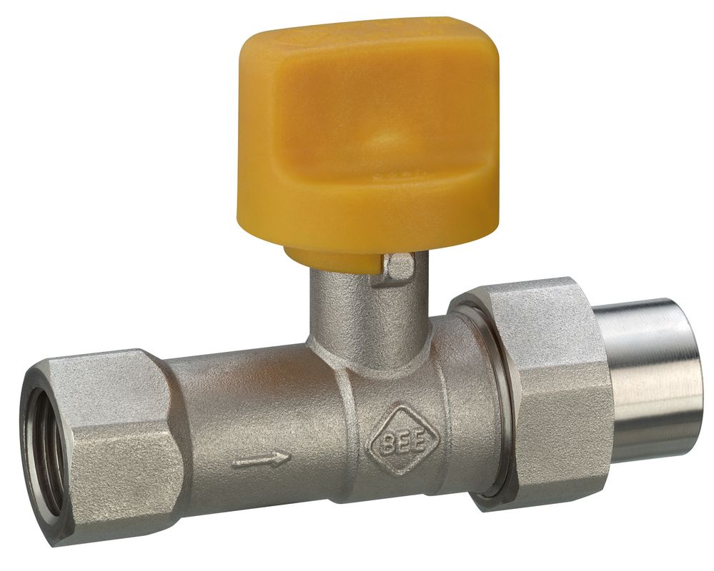 Bee Gasanschluss-Kugelhahn 1/2" Durchgang mess.vernick.mit therm.Absperreinricht.TAE Bild 1