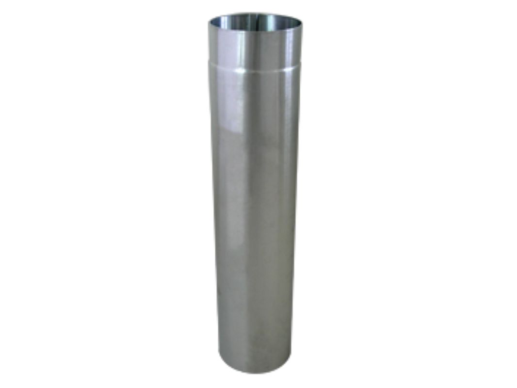 Bertrams Abgasrohr Aluminium 130 x, 500 mm, Farbe silberfarben Bild 1