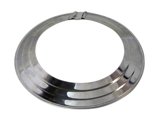 Bertrams Abgasrohr-Rosette, 110 - 135 mm, verstellbar, Farbe silberfarben Bild 2