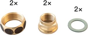 Biral Verschraubungsset, Rotguss, 1 1/4" x 1/2" Bild 2