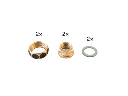 Biral Verschraubungsset, Rotguss, 1 1/4" x 1/2" Bild 2