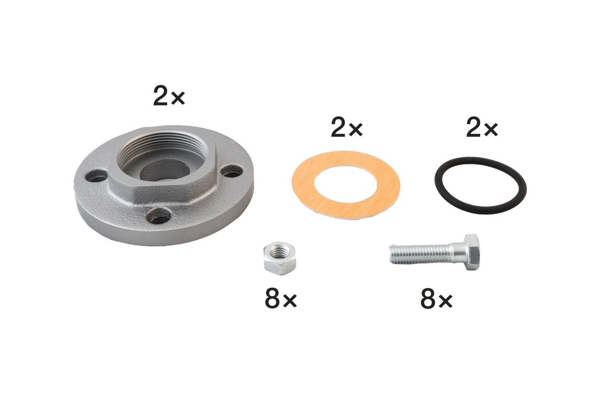 Biral Gewindeflansch Typ Z25, 2" x DN 32, 40 mm (2 x 20), GG, 2 mm Bild 1