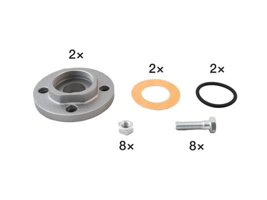 Biral Gewindeflansch Typ Z25, 2" x DN 32, 40 mm (2 x 20), GG, 2 mm Bild 2