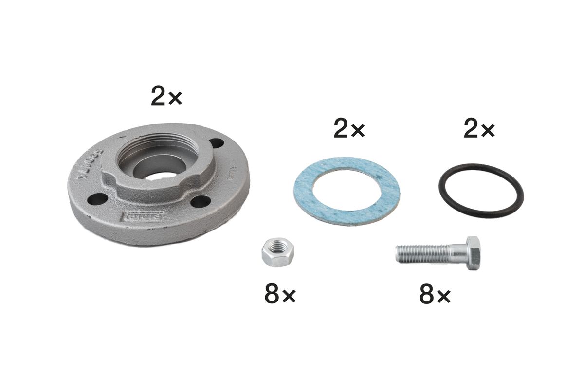 Biral Gewindeflansch Typ Z31, 2" x DN 40, 40 mm (2 x 20), GG, 2 mm Bild 1