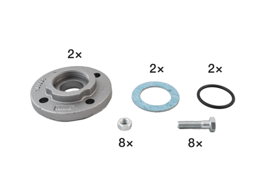 Biral Gewindeflansch Typ Z31, 2" x DN 40, 40 mm (2 x 20), GG, 2 mm Bild 2