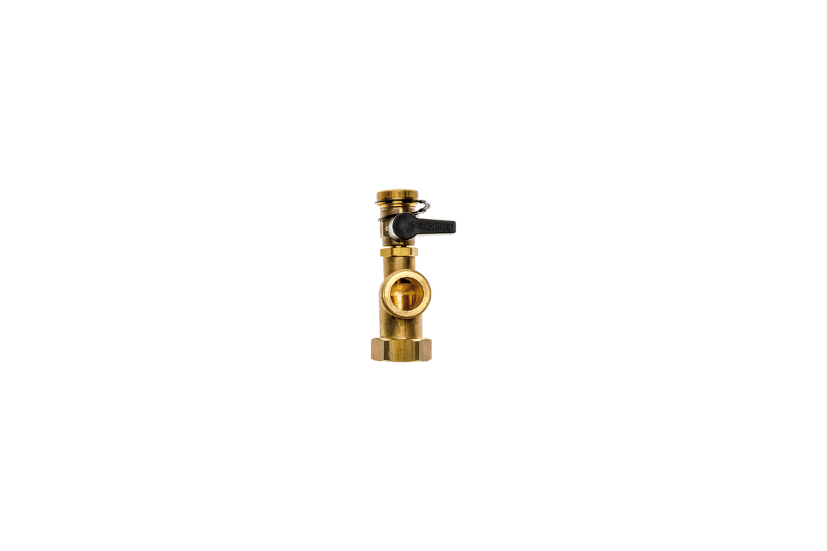 Brötje Winkel 1", mit 3/8" KFE-Kugel hahn MS Bild 1