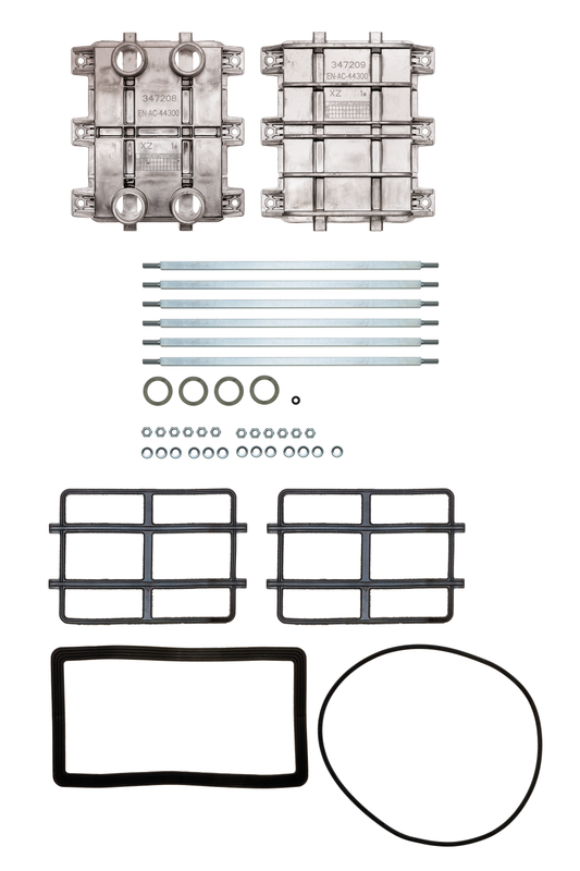 Brötje Flansch-Set Carbon WT BOB 22/26, mit Dichtungen, Farbe schwarz Bild 1