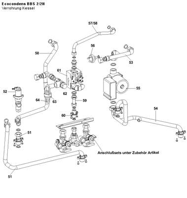 Brötje 3-Wege-Ventil Ersatz-Set BBS 2/ BBS 2N 230 V Ausführung Bild 2