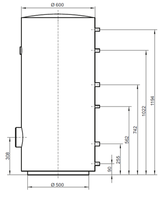 Brötje Standspeicher BS 200 C, für WSS / WTS u.WGB / WBS, Farbe weiß Bild 2