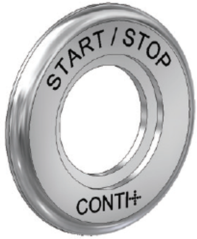 Conti Rosette Piezo-Taster D 48 mm, Messing, Farbe silberfarben Bild 1