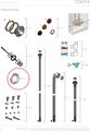 Conti Rosette Piezo-Taster D 48 mm, Messing, Farbe silberfarben Bild 3