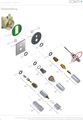 Conti Rosette Piezo-Taster D 48 mm, Messing, Farbe silberfarben Bild 4