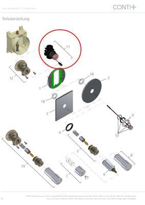 Conti + Magnetventilgehaeuse 55 mm, 6 V Bi, mit Ventil, ohne Absperrung Bild 3