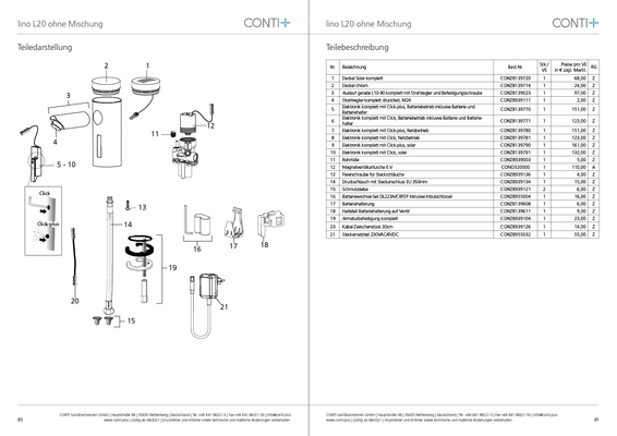 Conti + lino elektr. IR WT-Armatur Batt. ohne Misch. PVD, chrom geb. L20, Farbe chrom Bild 2