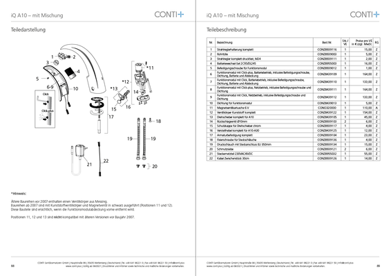 Conti + iQ elektr. IR WT-Armatur Batt. mit Misch. chrom A10 C+, Farbe chrom Bild 2