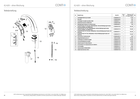 Conti + iQ elektr. IR WT-Armatur Batt. ohne Misch. chrom A20, Farbe chrom Bild 2